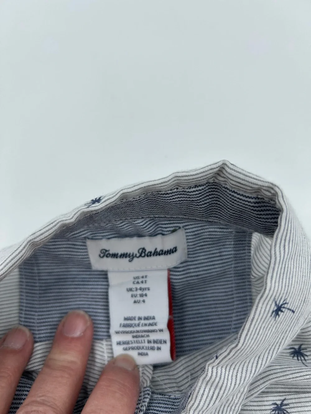 Tommy Bahama Kids Blue Palm-Print Button-Down Shirt 4T NWT - Picture 5 of 9